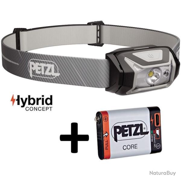 Lampe frontale Petzl Tikka Core noire et grise