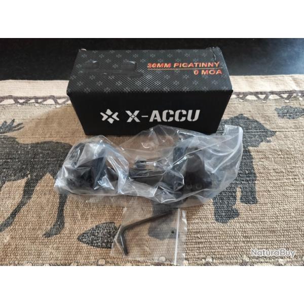 Montage monobloc X-ACCU Vector Optics picatinny 0/moa/medium profil neuf