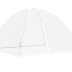 Moustiquaire mongole 200x200x135 cm polyester maille 220 protection insectes blanc