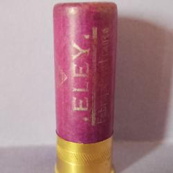 CARTOUCHE ANCIENNE ELEY France mauve CAL.12 CHEVROTINES  CULOT DE 16mm NON RECHARGEE