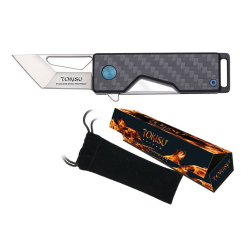 TOKISU 18874 Couteau pliant G10 - manche fibre de carbone (mini couteau)