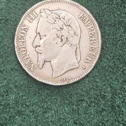5 Francs Napol&eacute;on III 1868 A ,Argent (900%) - Empire Fran&ccedil;ais