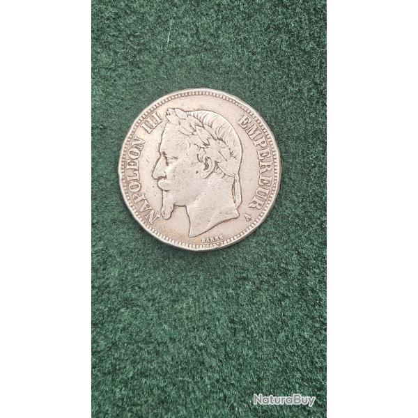 5 Francs Napol�on III 1868 A ,Argent (900%) - Empire Fran�ais
