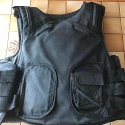 ENCHERE GILET PARE BALLES LOURD BELGE SAT SIOEN EN KEVLAR + CERAMIQUE NIVEAU 3+ TAILLE XL/2XL