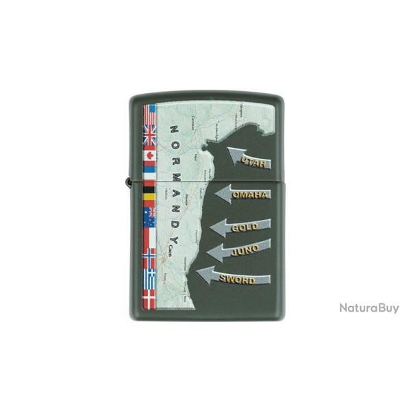 Briquet Zippo carte du D�barquement Normandie