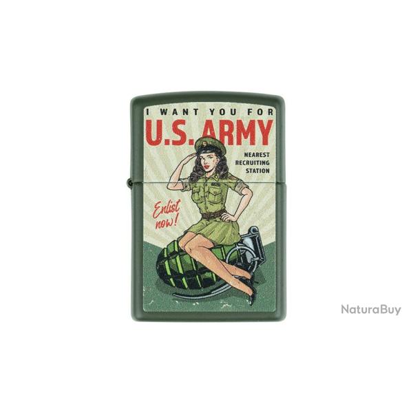 Briquet Zippo Pin Up US Army