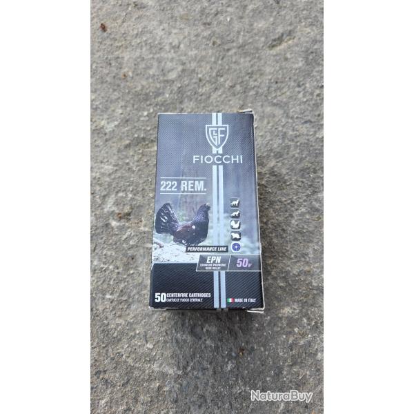 50 munitions FIOCCHI cal.222 Rem EPN 50gr - PRIX SPECIAL