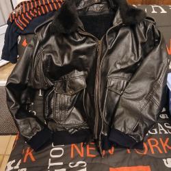Blouson en cuir aviateur