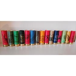 SUPERBE LOT DE 15 DOUILLES CAL. 12 ANCIENNES ITALIENNES CERTAINES RARES  POUR LES COLLECTIONNEURS