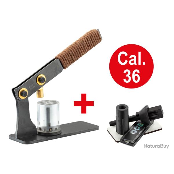 Presse de rechargement BP Maker pour revolver poudre noire + kit pour cartouches papier cal. 36