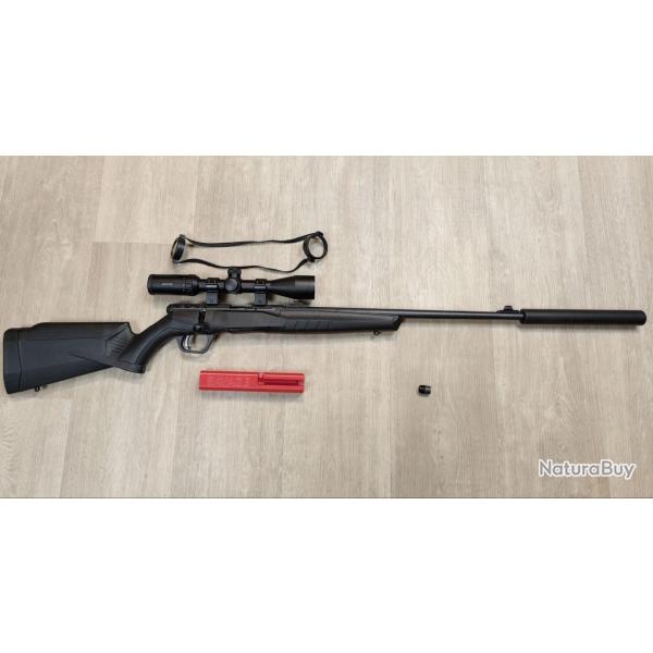 Carabine � verrou SAVAGE mod�le B22 - Cal .22 LR - Lunette + Silencieux (Occasion)
