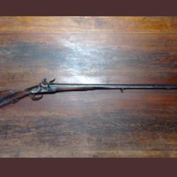 Fusil de chasse &agrave; silex 18e si&egrave;cle - double canons juxtapos&eacute;s - France cal 14 mm - BE