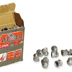 Boite de 200 plombs Apolo conic Cal. 4,5 mm