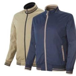 Veste Country Twin r&eacute;versible bleu beige STAGUNT