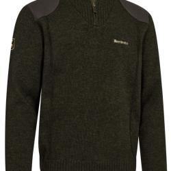 Pull demi zip Finley marron DEERHUNTER