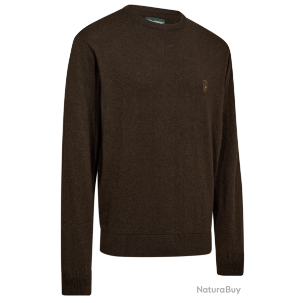 Pull col rond Harrington marron DEERHUNTER