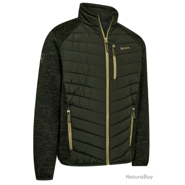 Veste matelass�e et tricot Moor kaki DEERHUNTER