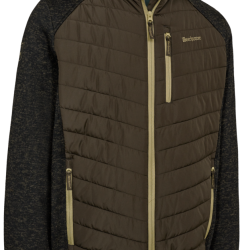 Veste matelass&eacute;e et tricot Moor marron DEERHUNTER