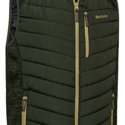 Gilet matelass&eacute; et tricot Moor kaki DEERHUNTER