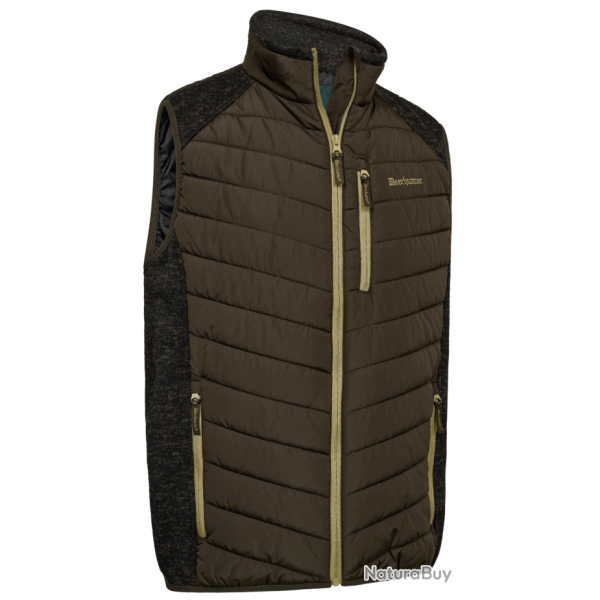Gilet matelass� et tricot Moor marron DEERHUNTER