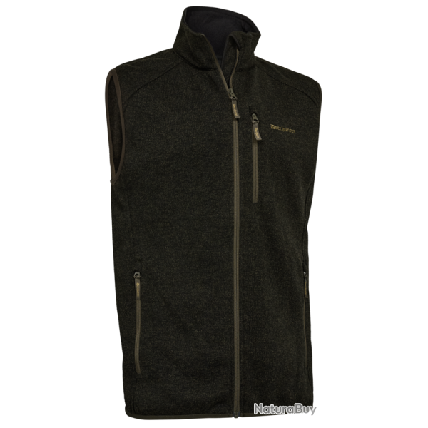 Gilet tricot� Moor kaki DEERHUNTER