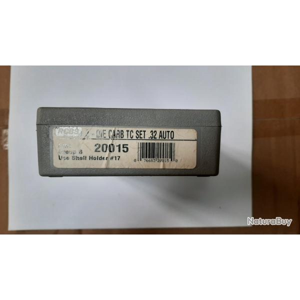 Jeu de 3 outils carbure RCBS en 32 auto