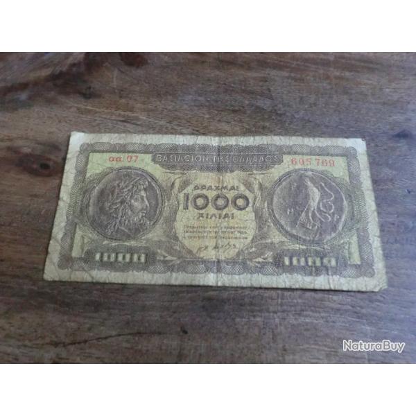 billet gr�ce 1000 draschmai / 605 769