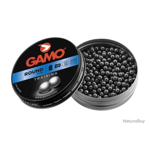 Boite de 500 Billes acier Gamo Round Fu Cal. 4,5mm