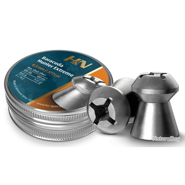 Boite de 400 Plombs HN Baracuda Hunter Extreme Cal. 4,5mm