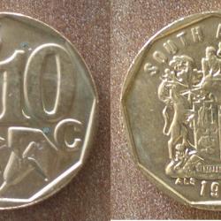 Afrique Du Sud 10 Cents 1996 South Africa Piece Oiseau Embleme