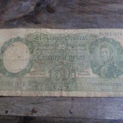 billet argentine 50 pesos / 95.024.187 B