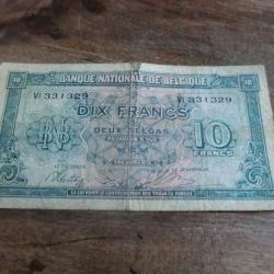 billet belge 10 francs  / VI 331 329