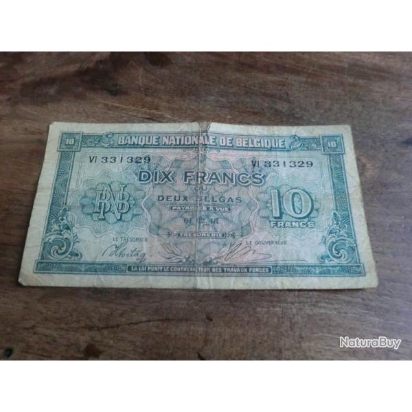 billet belge 10 francs  / VI 331 329