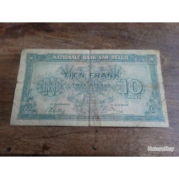 billet belge 10 francs  / K2 104127