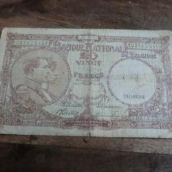billet belge 20 francs  / 10814Z0458