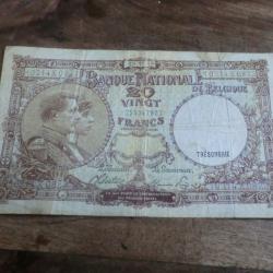 billet belge 20 francs  / 10214X0822