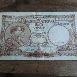 billet belge 20 francs  / 11537B0034