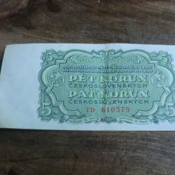 billet 5 korun / TD 610379  /  1961