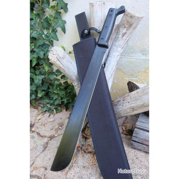 Big Machette Military Guide de Brousse Lame Acier Inox Manche Abs Etui Nylon Chasseur Anacondas