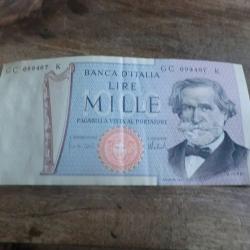 billet italie 1000 lire   / GC 099407 K  / 1969