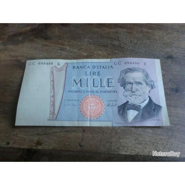 billet italie 1000 lire   / GC 099406 K  / 1969