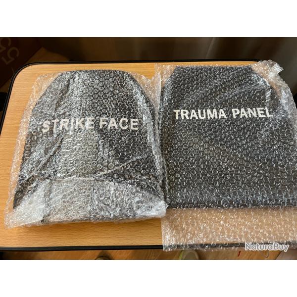 plaque balistique NIJ4 + plaque anti-trauma no casualty NEUVE