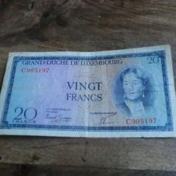 billet luxembourg 20 francs  / C 905197