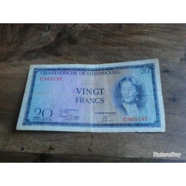 billet luxembourg 20 francs  / C 905197