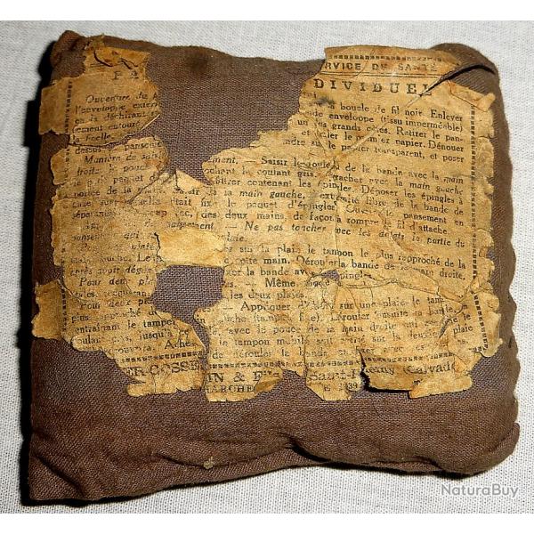 PANSEMENT INDIVIDUEL DU SOLDAT FRANCAIS de la SECONDE GUERRE. II