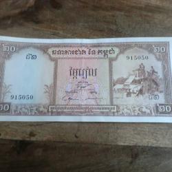 billet  cambodge 20 riels  / 915050