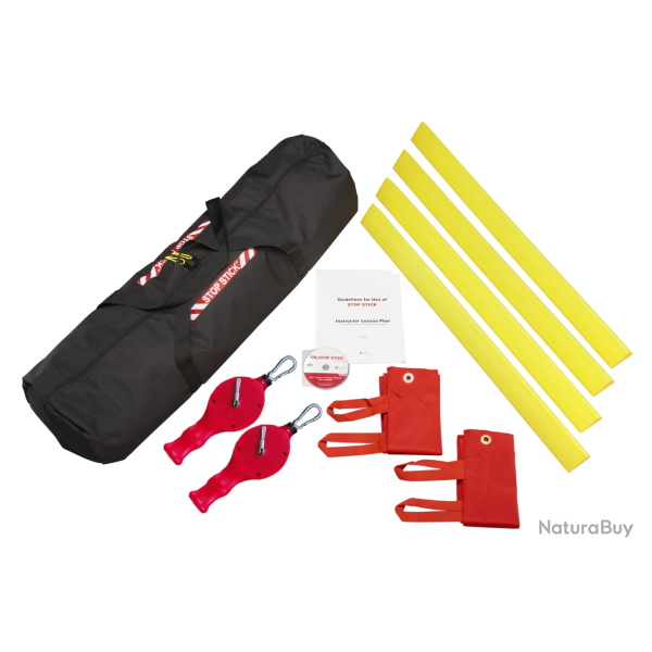 BARRE STOP STICK D ENTRAINEMENT - NOYAU SOLIDE- 0.90 M -JAUNE