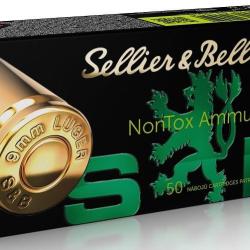 Munitions Sellier & Bellot 9X19 TFMJ NONTOX 124 grains