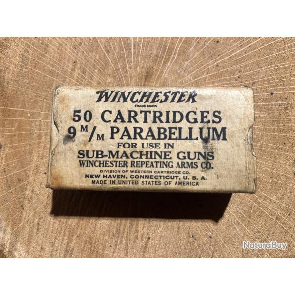 BOITE WINCHESTER 9MM US - WW2 - COMPLETE