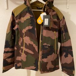 Veste blouson chasse tactique Softshell V2 FIGHTER - Camo CE - A10 Equipment